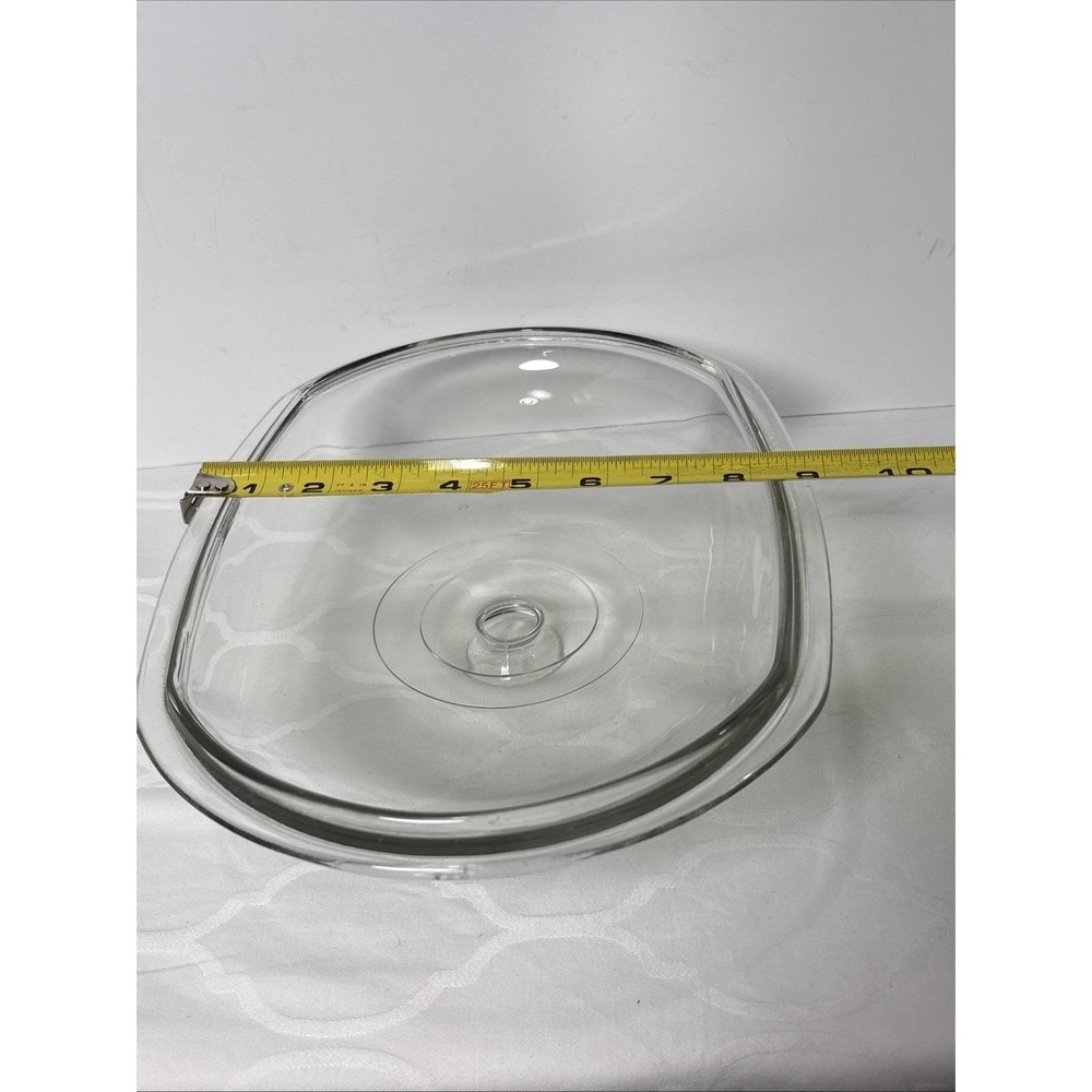 Original Rival Crock Pot Oval Glass Cover Lid Only  3860 3745 3755 3756 Chipped - Picture 8 of 8